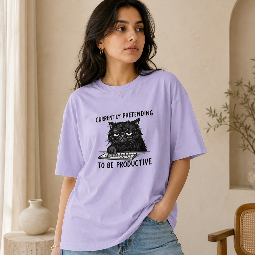 Currently Pretending to be Productive | Oversized Tee