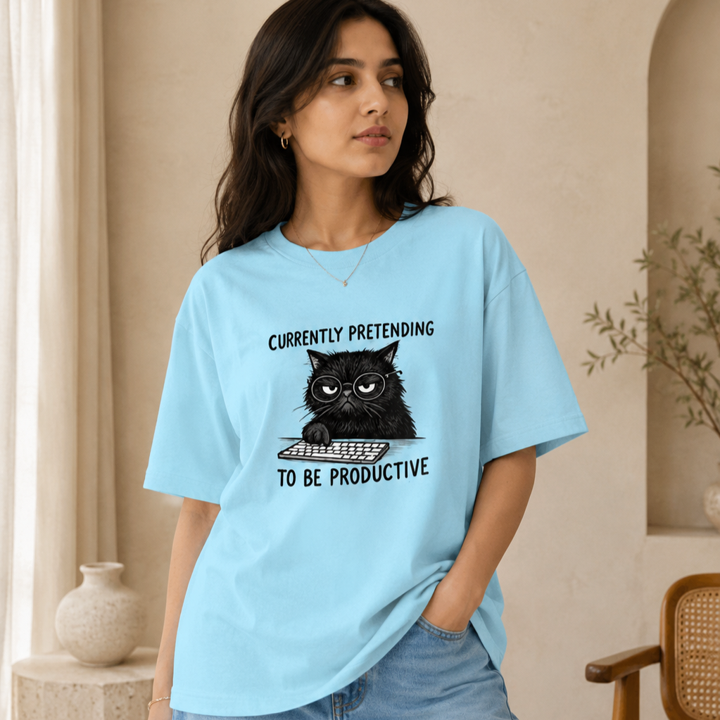 Currently Pretending to be Productive | Oversized Tee