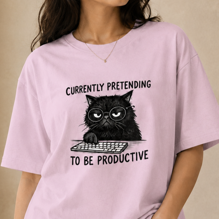 Currently Pretending to be Productive | Oversized Tee