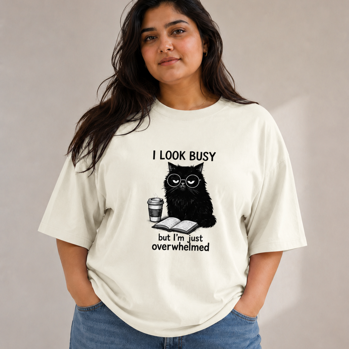 I Look Busy But I'm Just Overwhelmed | Oversized Tee